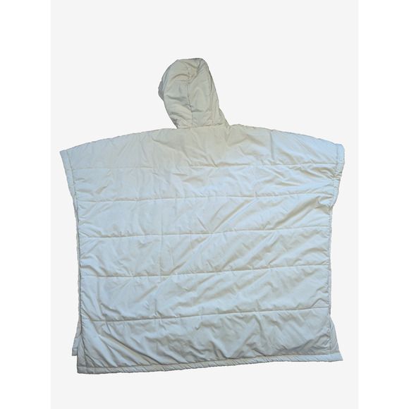 Goop by Ecoalf Womens Beige Hooded‎ 3/4 Sleeve Puffer Poncho Coat Jacket Size OS - Picture 5 of 12